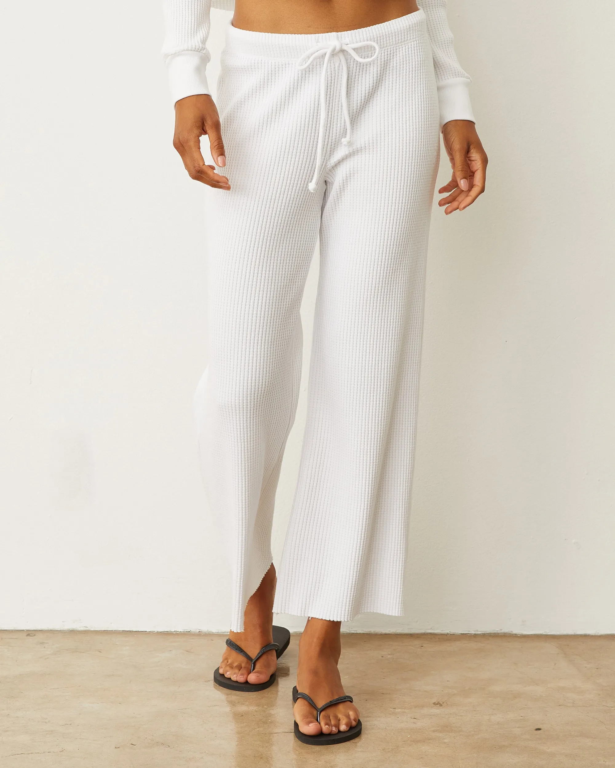 Waffle Crop Lounge Sweat Minimal Cut