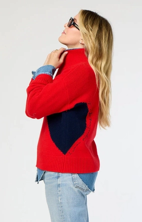 Sporty Design Fit Kerri Rosenthal Lucy Imperfect Heart Sweater Kerri Rosenthal Lucy Imperfect Heart Sweater Knit Layering Timeless Knitwear