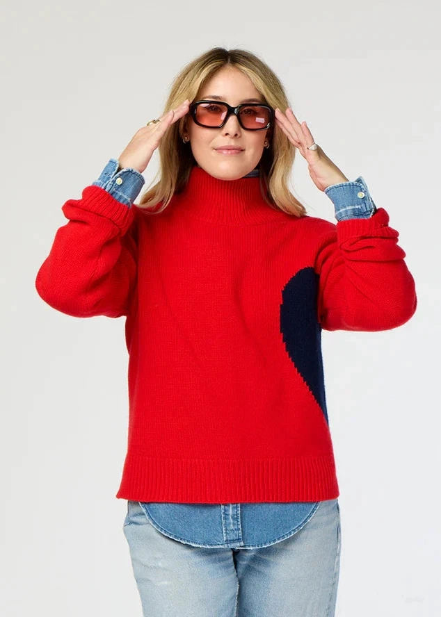 Kerri Rosenthal Lucy Imperfect Heart Sweater Comfort Choice