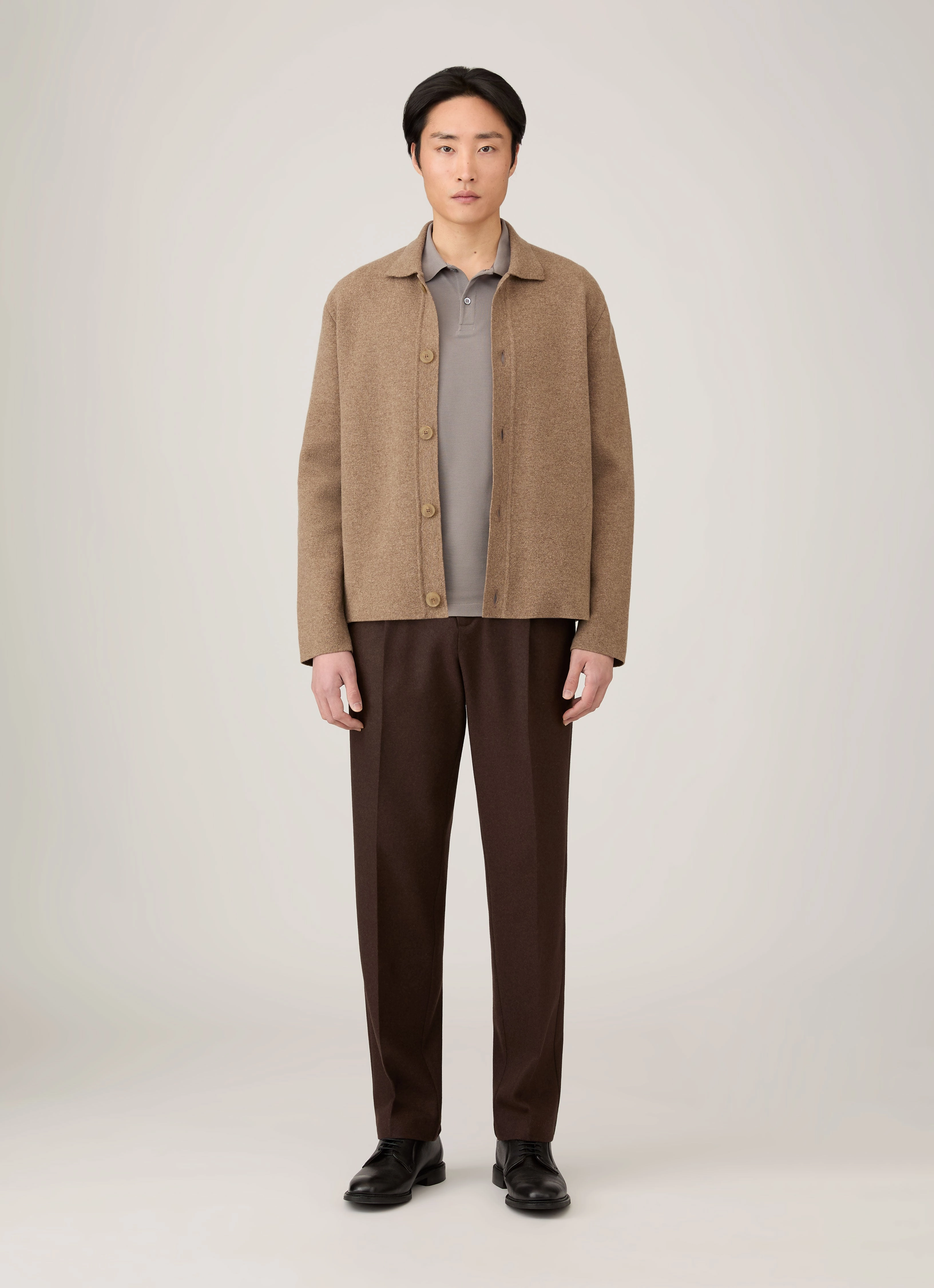 Fashionable Wear Men's Piqu?? Polo Shirt in Iron Grey