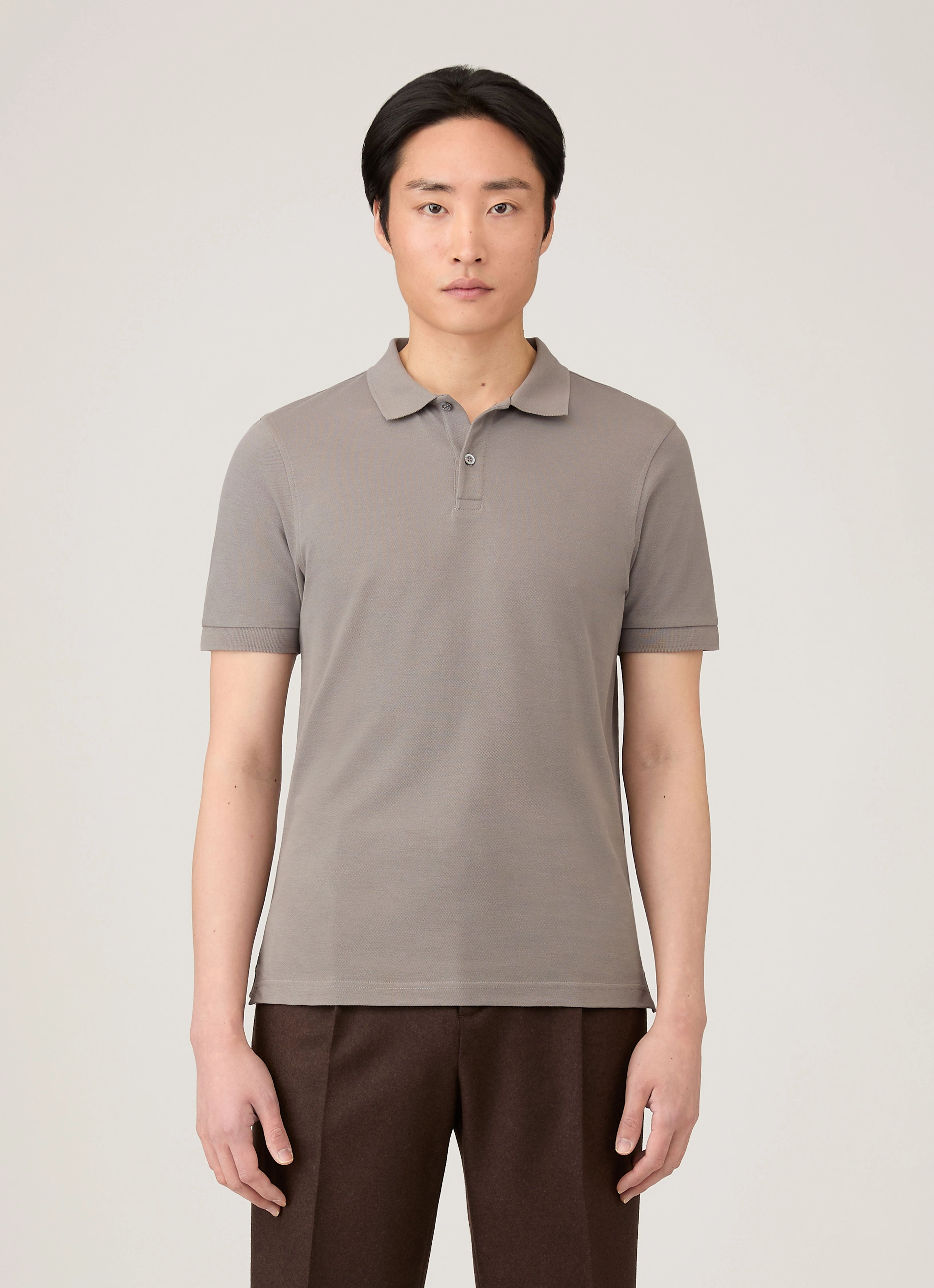 Urban Fashion Men's Piqu?? Polo Shirt in Iron Grey