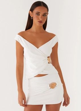 Sporty Look Shoreline Mini Skirt - White Smart Comfort Everyday Ease Shoreline Mini Skirt - White
