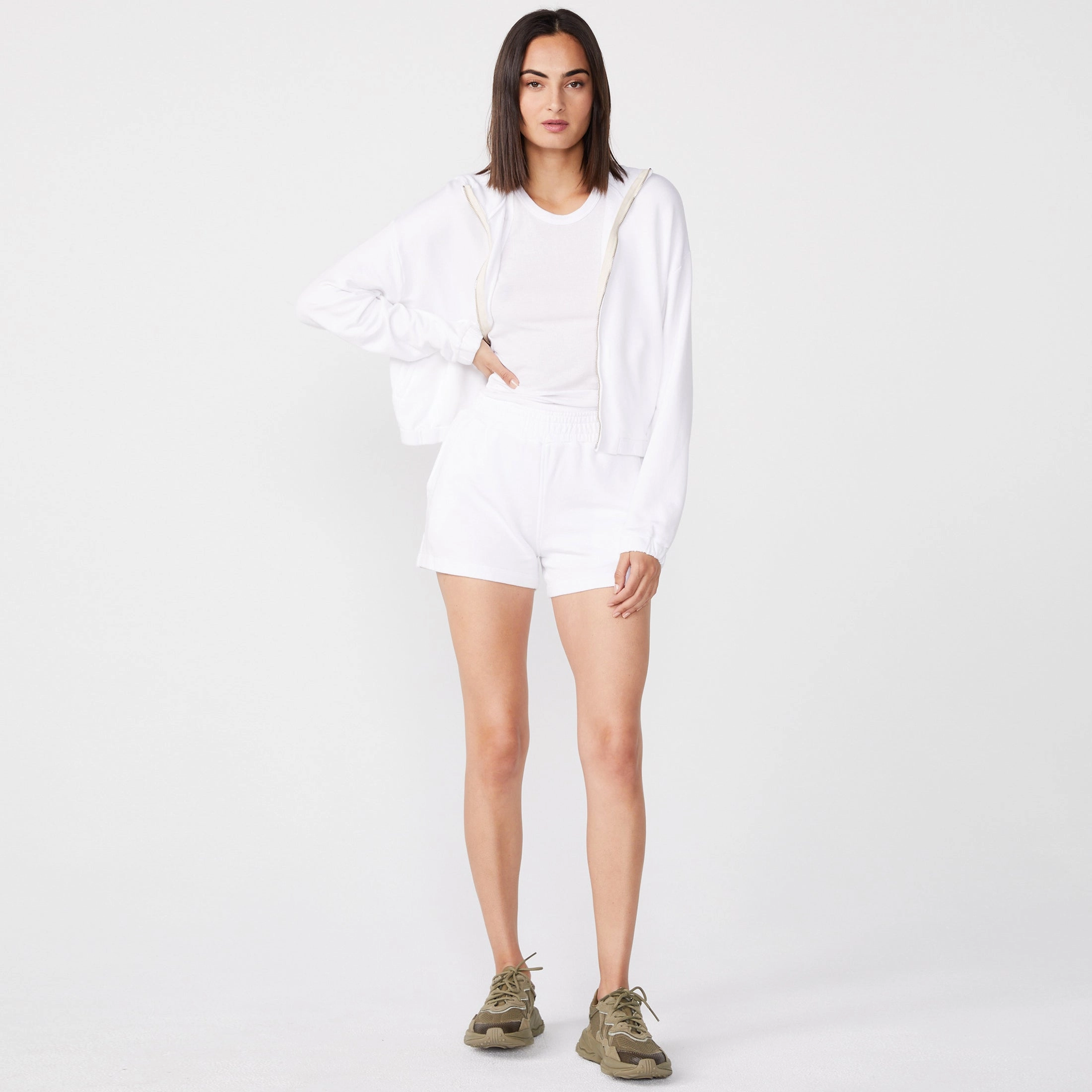 Sporty Zip Up Hoody HighElasticity Thread Odor Control Finish