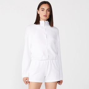 Sporty Zip Up Hoody FourWay Stretch Fabric