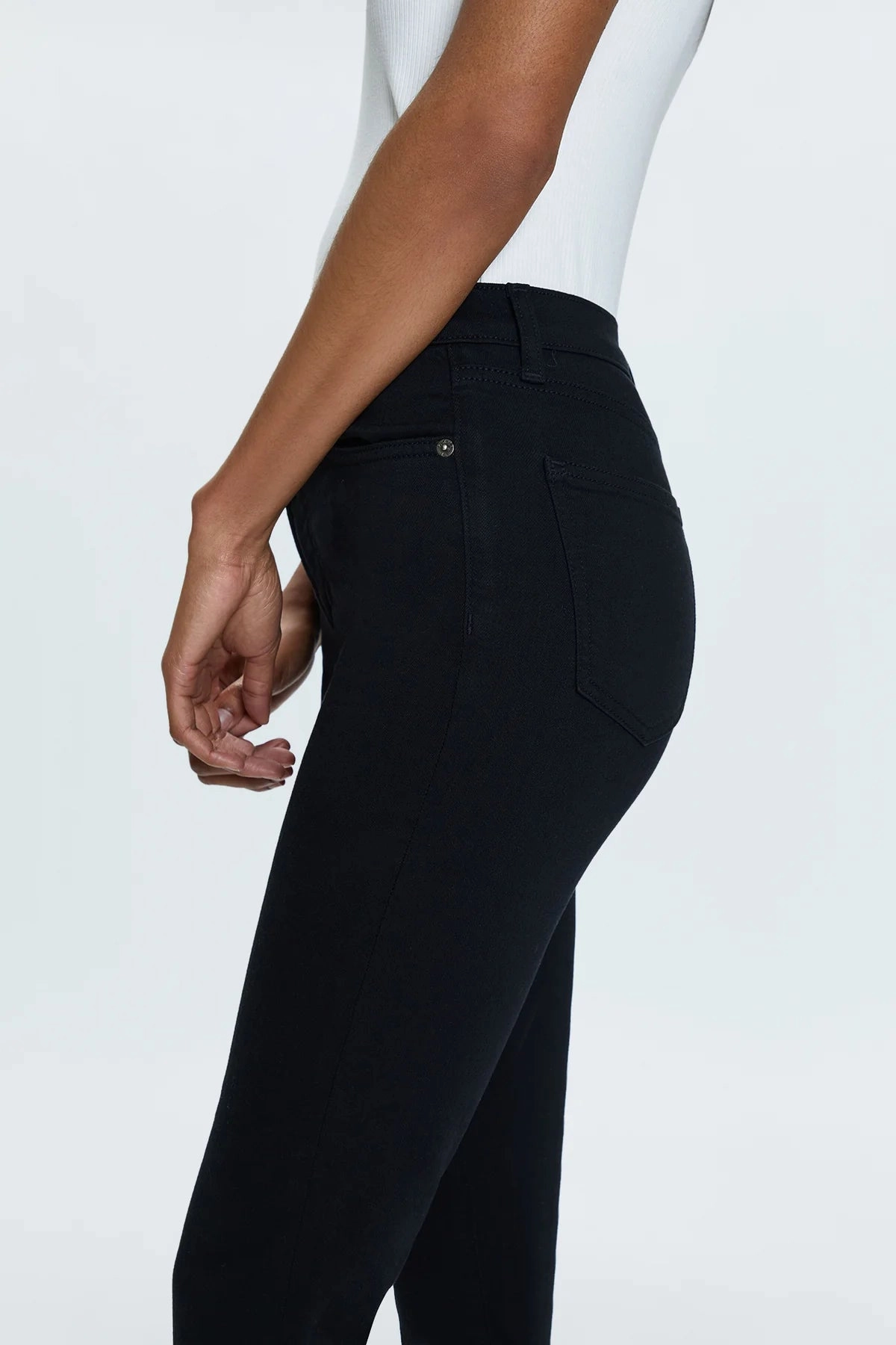 Comfortable Waist Pistola Madi High Rise Slim Jeans - Noir