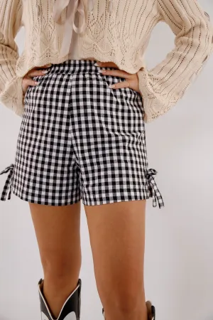 Making Up My Mind Gingham Shorts Sporty Function