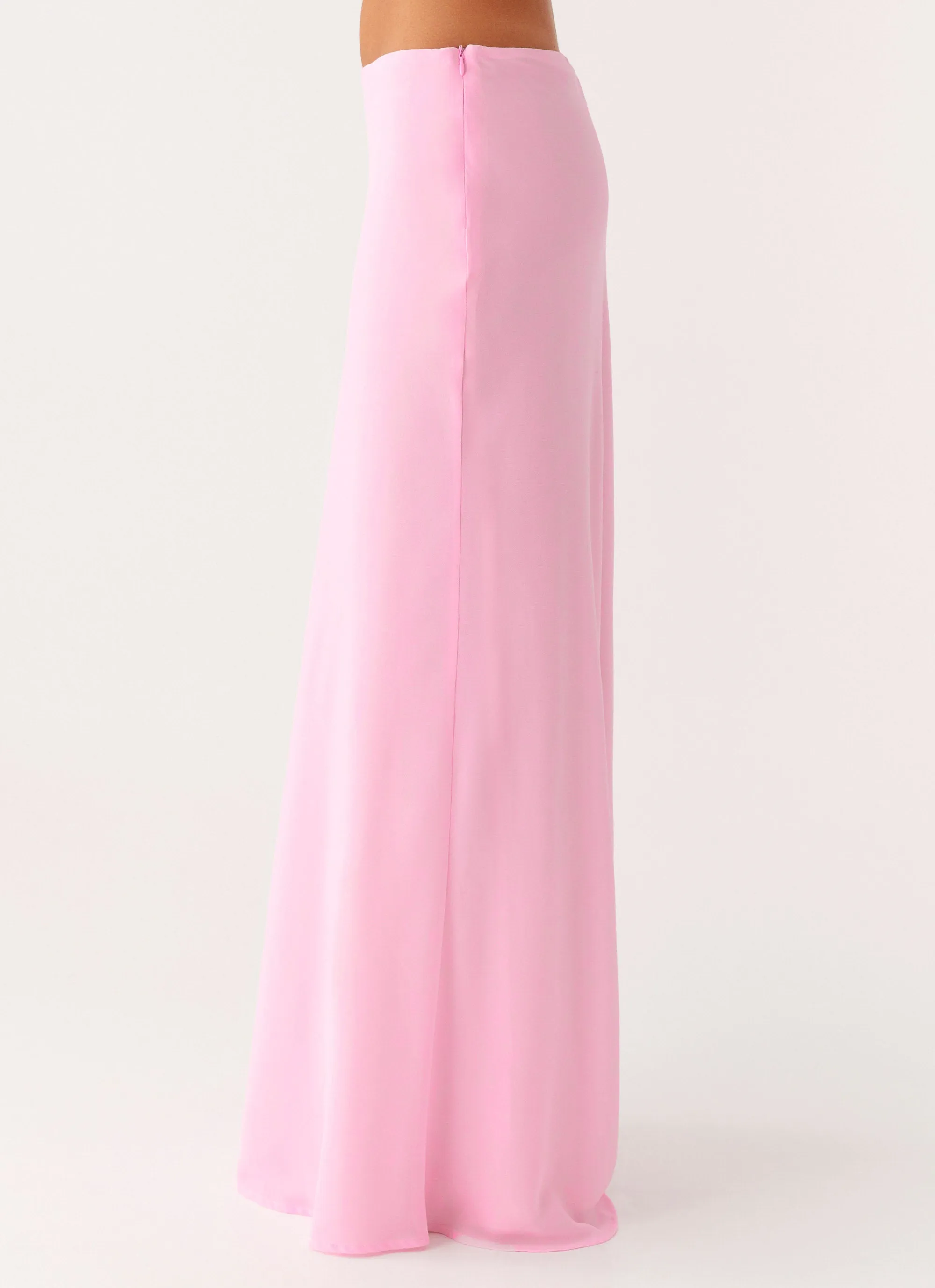 Layering Essential Corduroy texture Star Girl Maxi Skirt - Baby Pink