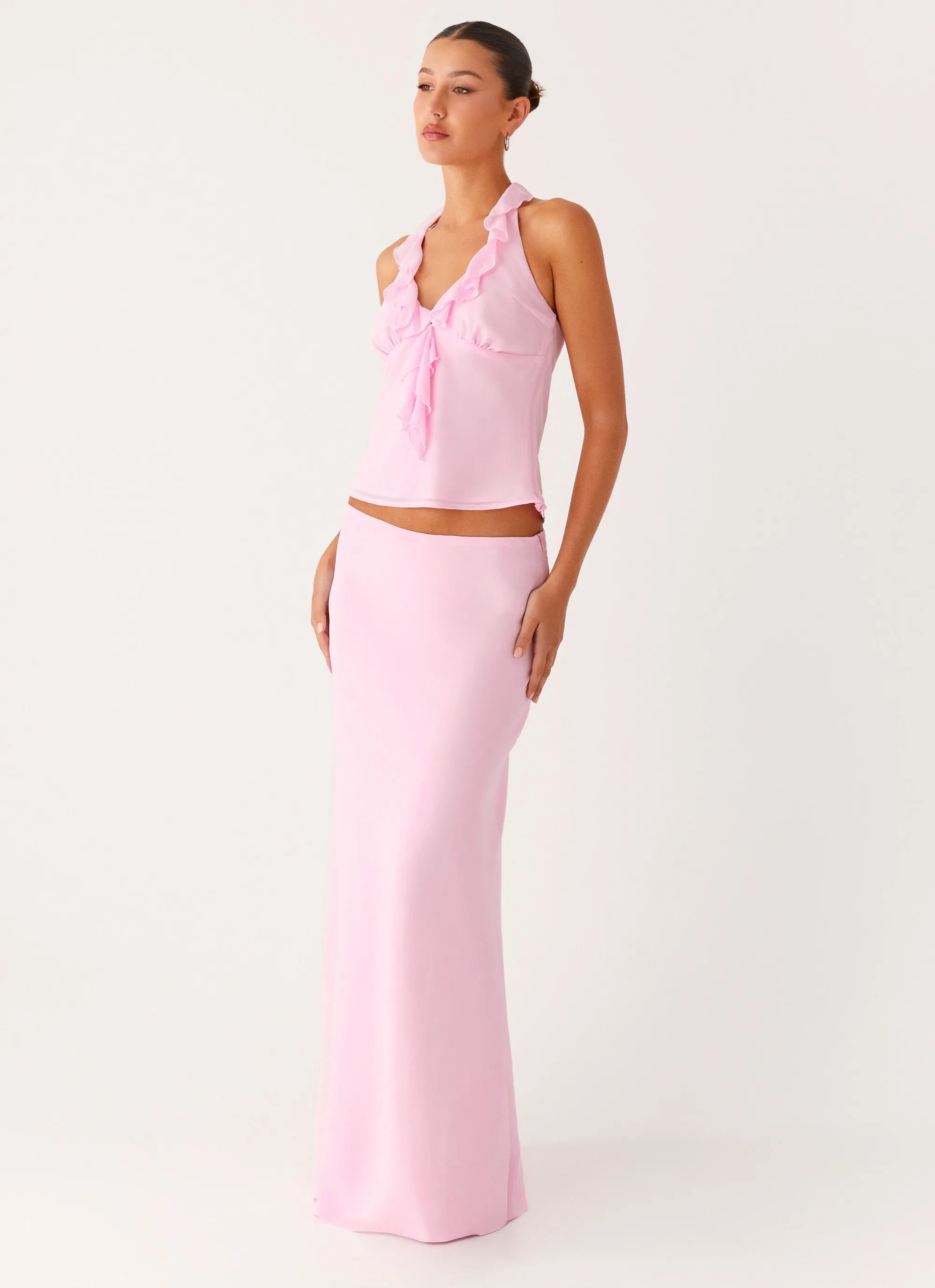 Weekend Wear Star Girl Maxi Skirt - Baby Pink