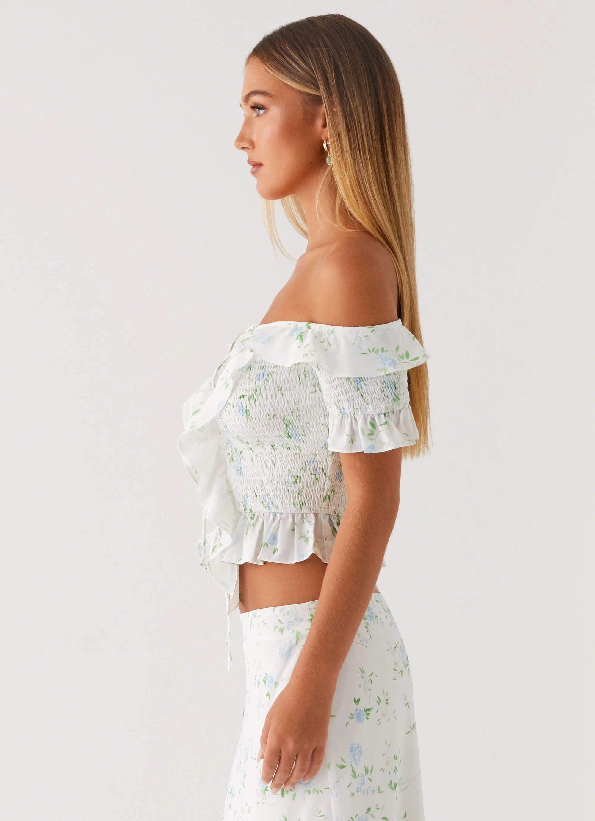 Star Girl Top - Vintage Ditsy Floral Casual Long Sleeve SoftInteriorLining