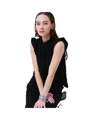 STARKx Cotton Solid Princess Top-Black
