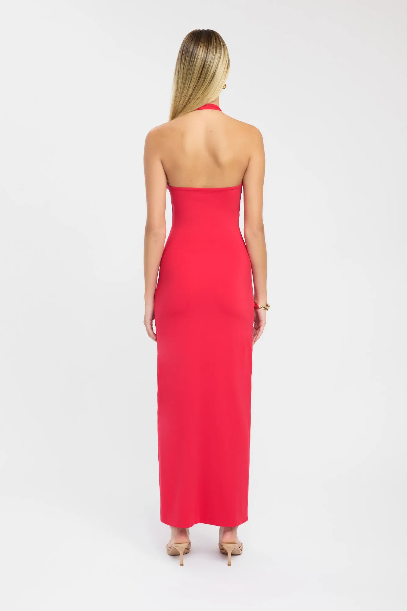 Stella Halter Maxi Dress Silky Surface