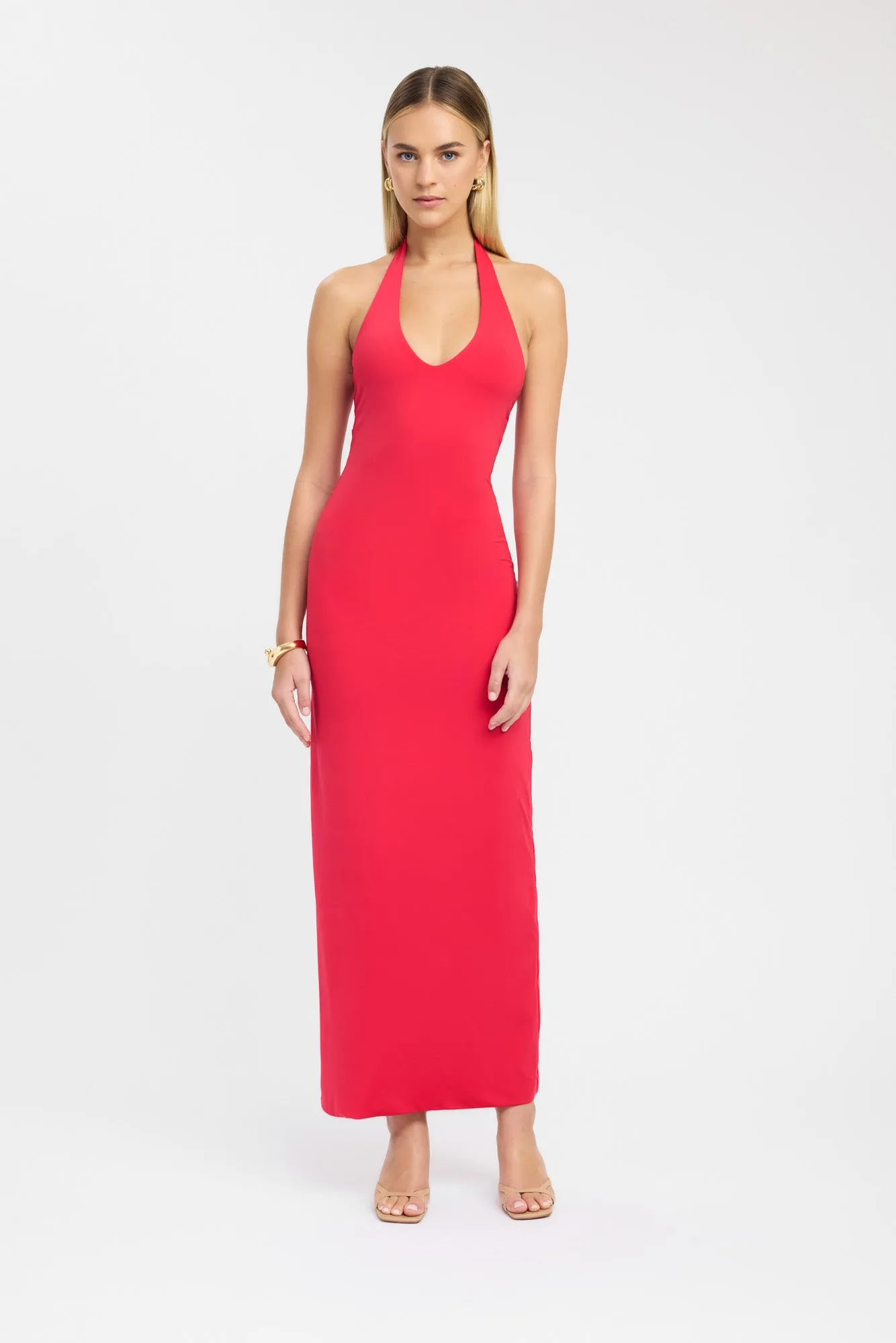 Simple Profile Stella Halter Maxi Dress