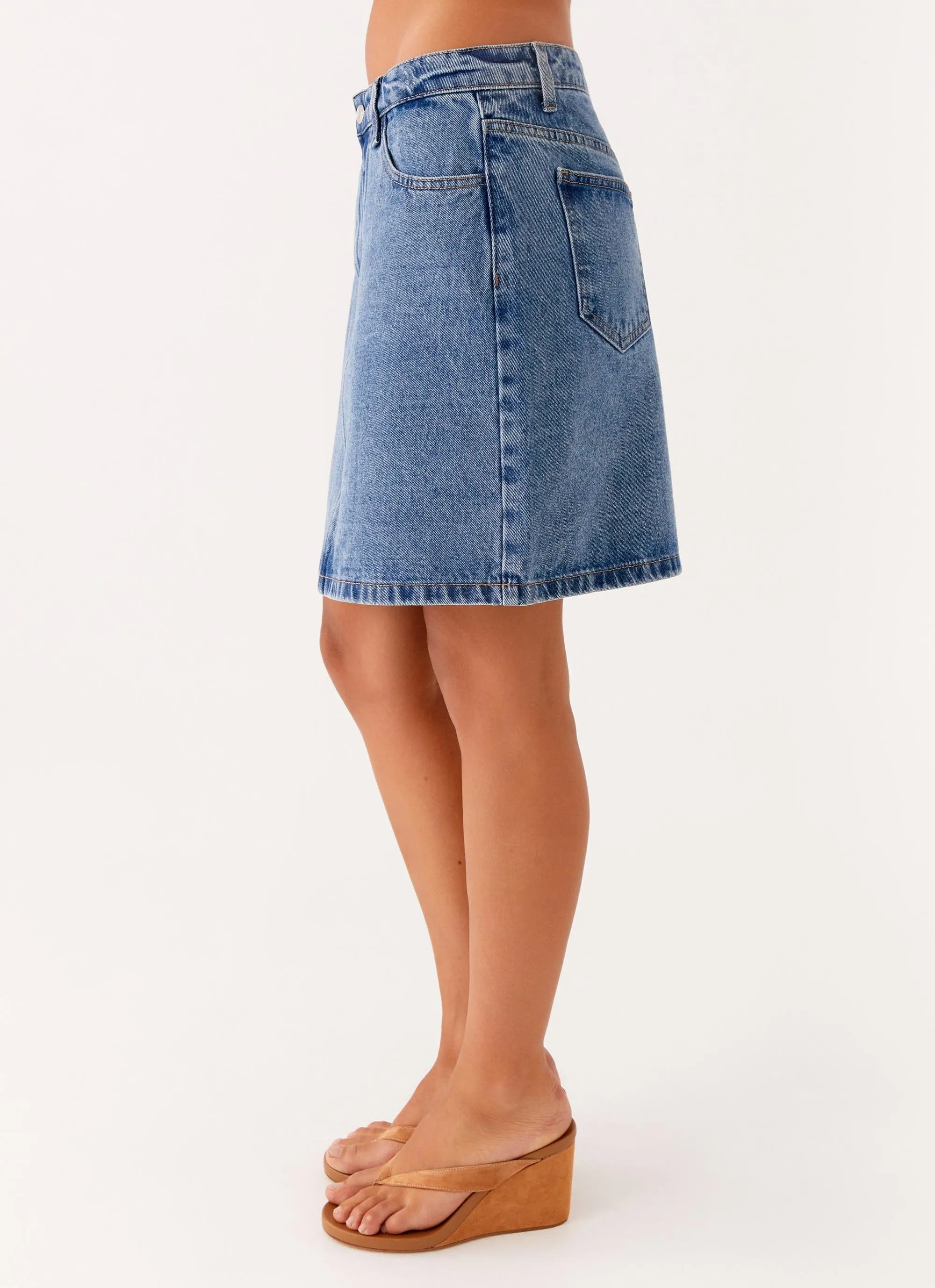Shape Flex Stella Low Rise Mini Skirt - Blue