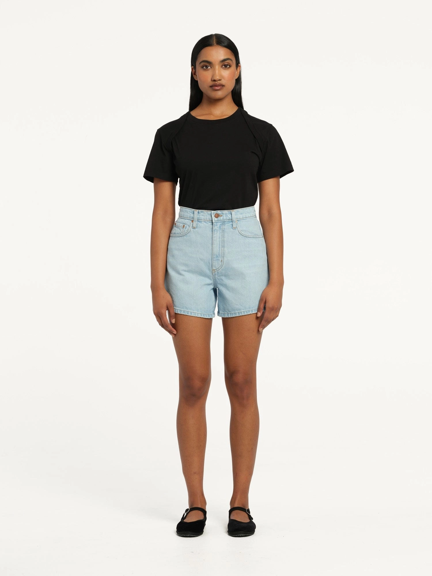 Stevie Short Soft Sky | Linen Denim Bright Colors