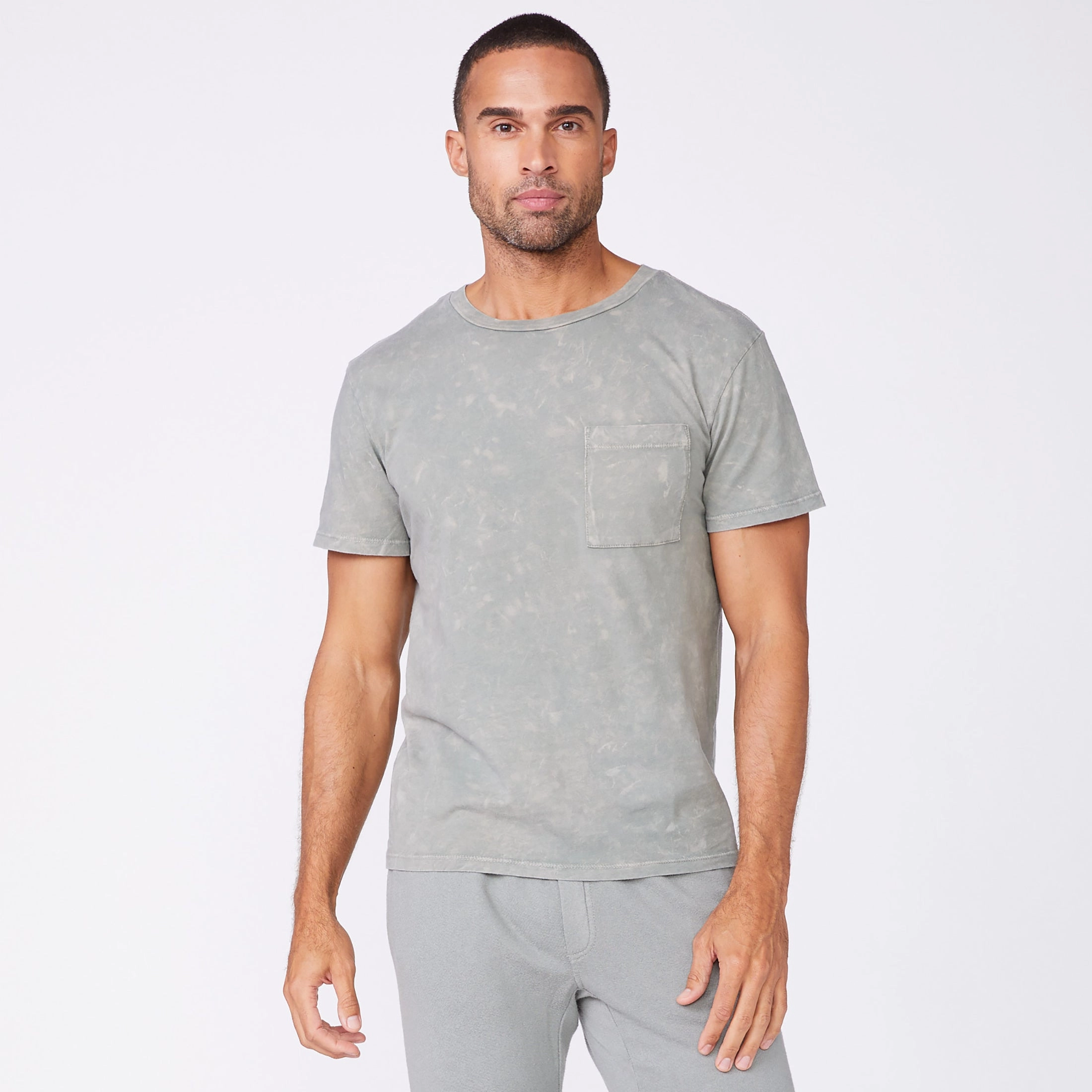 Quick Access Pockets Stone Wash Relaxed Pocket Crew