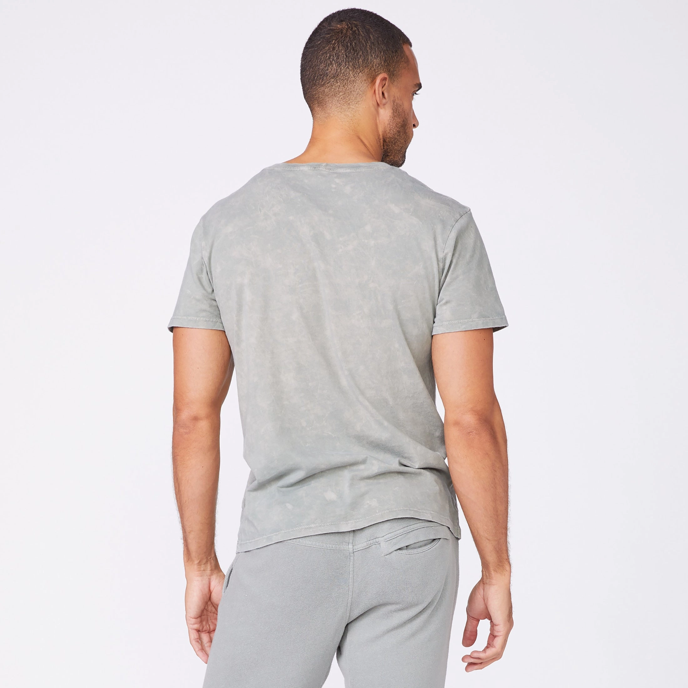 Stone Wash Relaxed Pocket Crew BrushedInnerLining