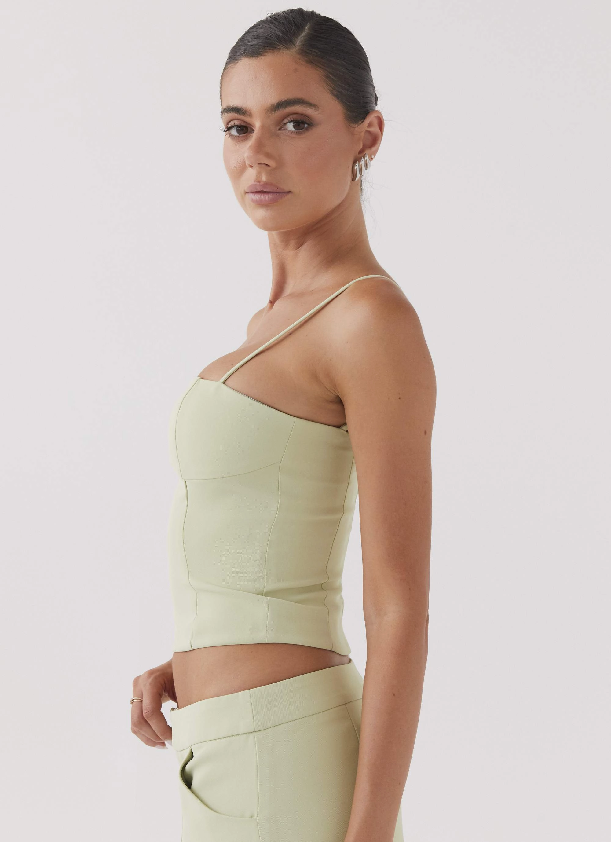 Classic Polo Eliana Crop Top - Green Zest