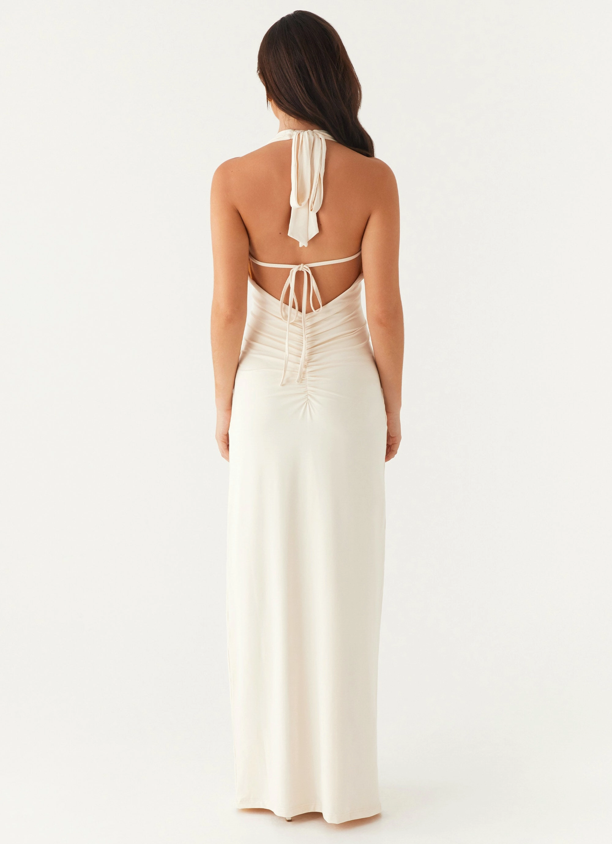 Dominica Maxi Dress - Ivory Travel Option Bold Cut