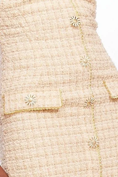 Urban Chic Fashion Daily Strapless Tweed Mini Dress