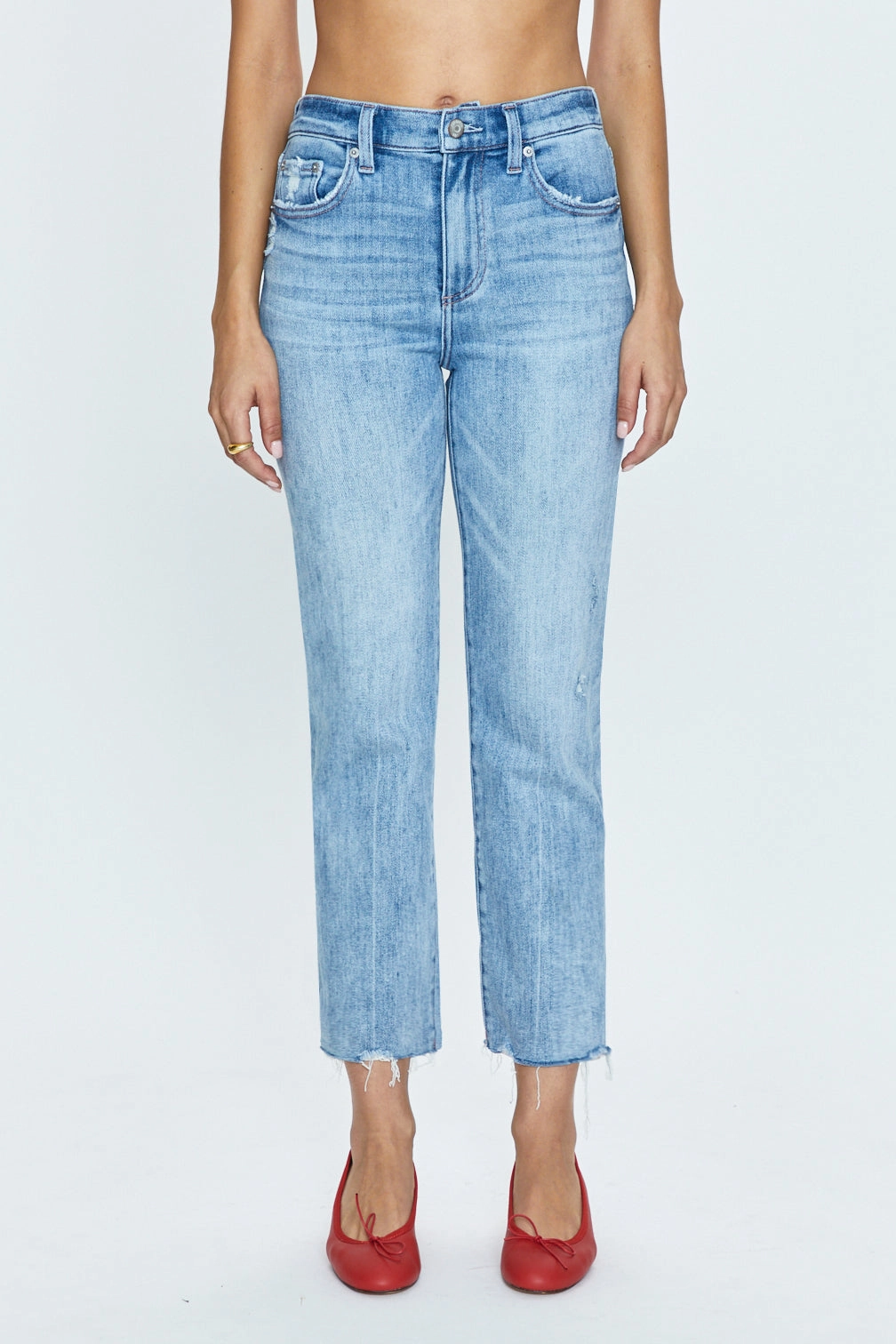 Pistola Monroe High Rise Cigarette -Monet Vintage Popular Option Beach Day Versatile Soft