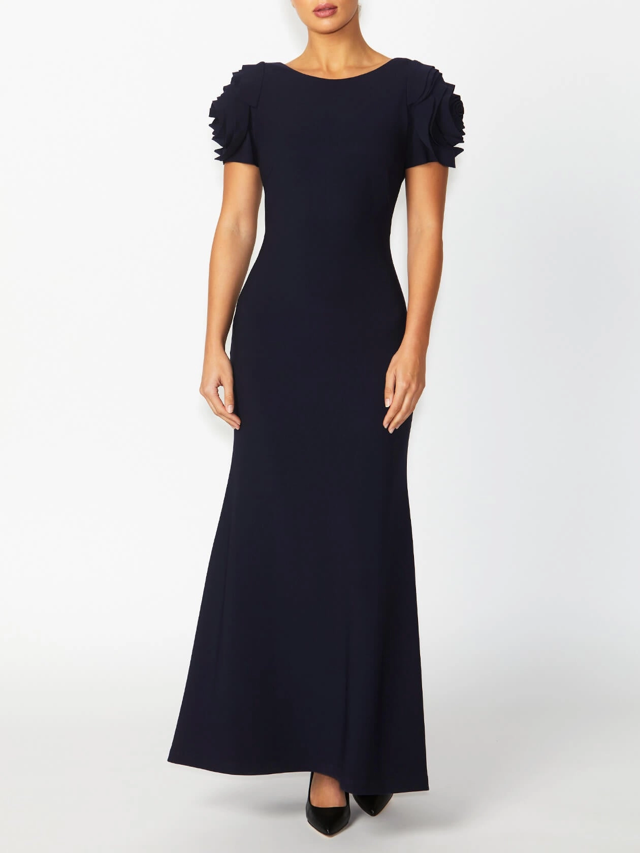 Sharp Detail Thea Navy Gown
