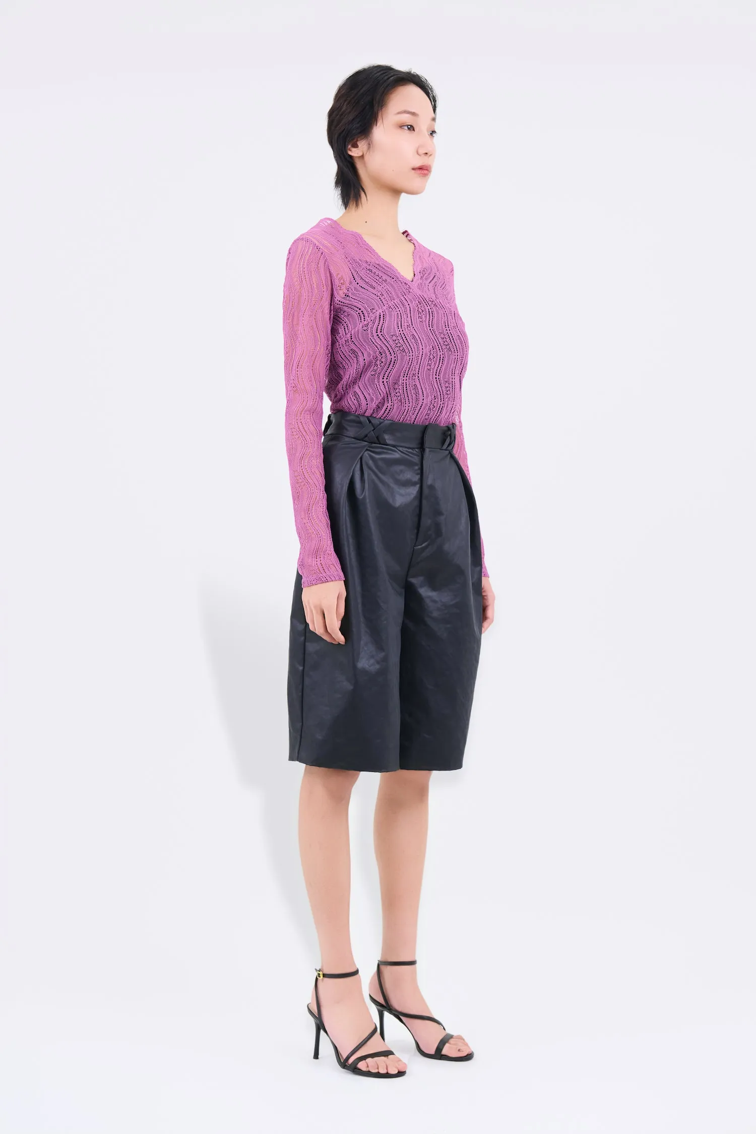 Stretch lace tops (Purple)