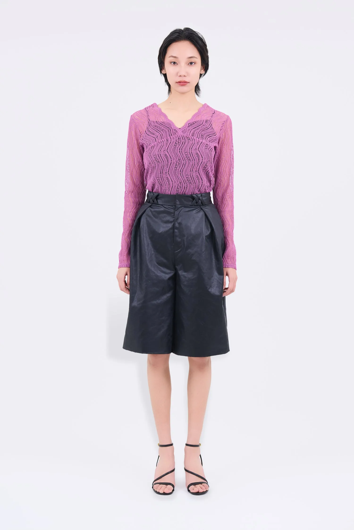 Stretch lace tops (Purple)