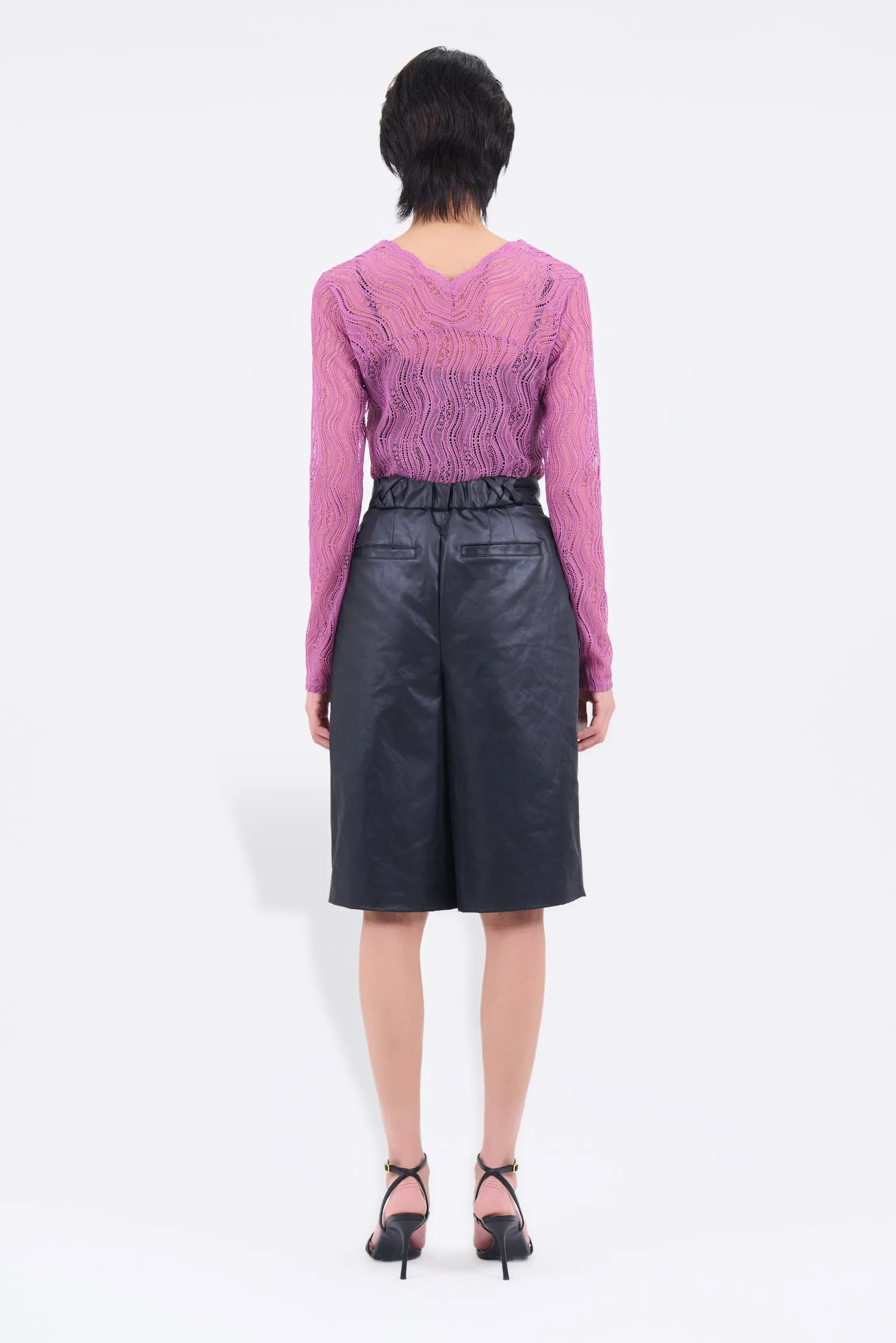 Stretch lace tops (Purple)