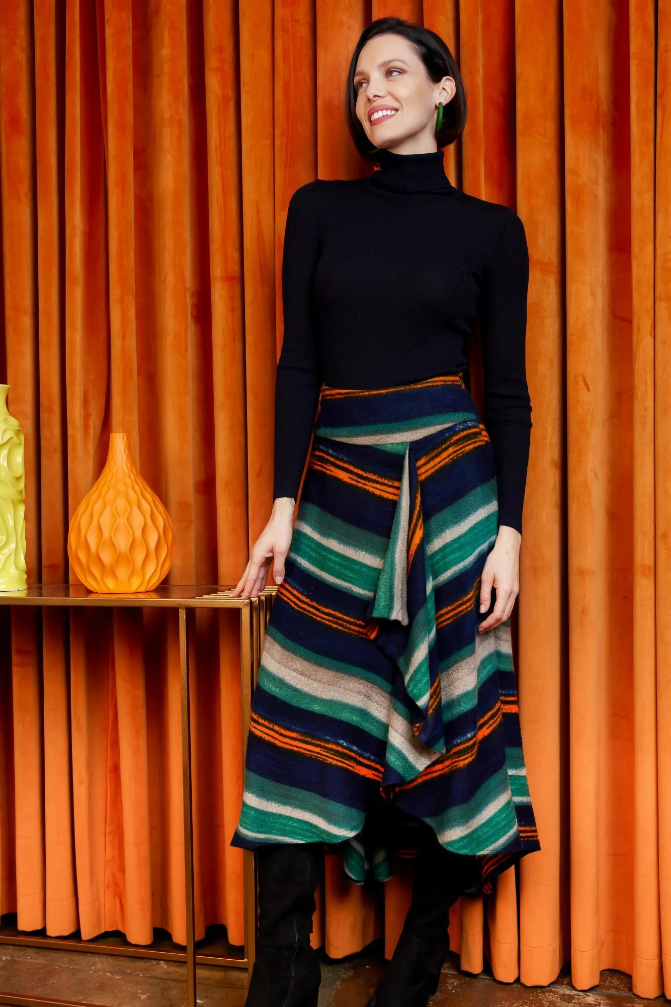 Midi Fleece Skirt Chill Tones