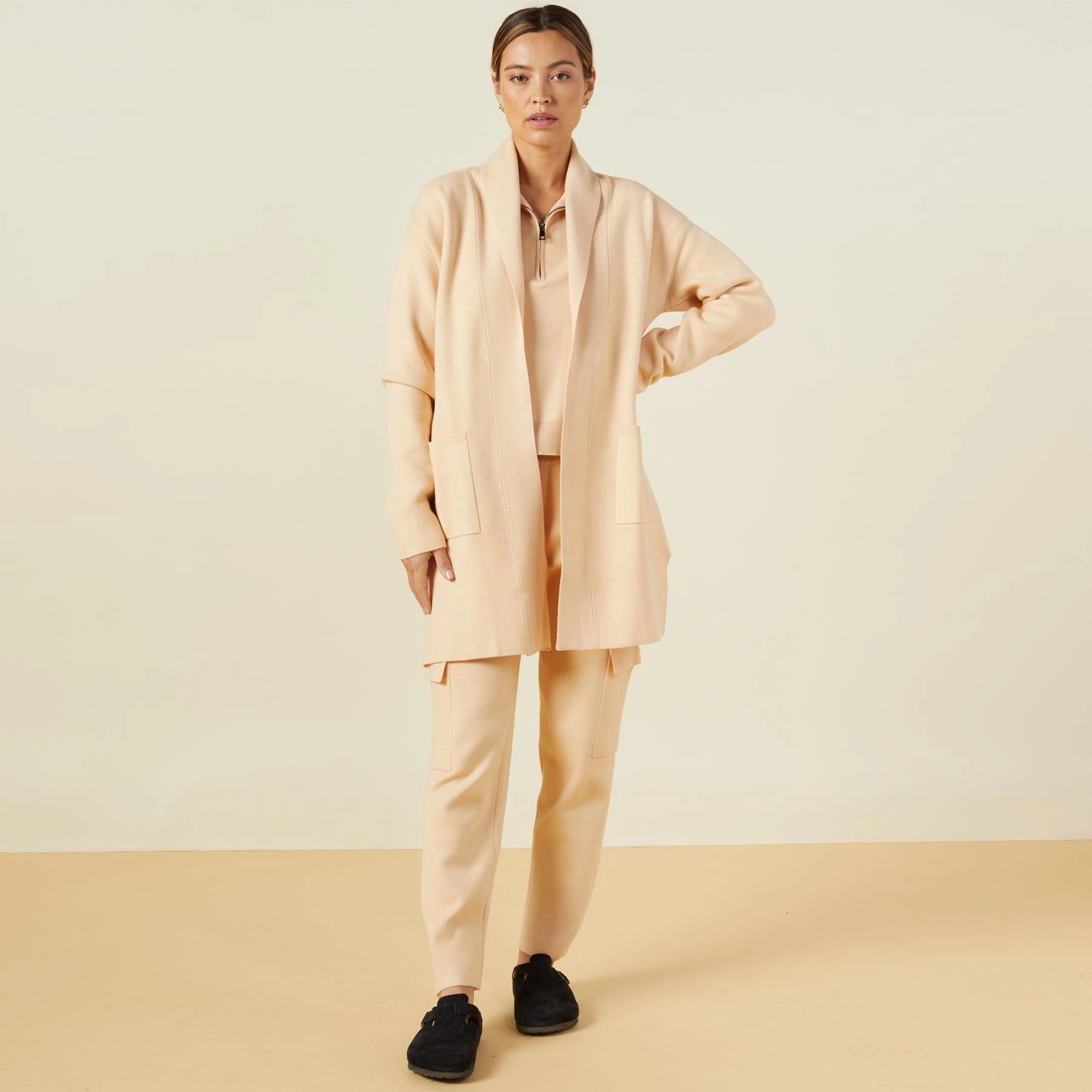 Biodegradable Fiber Blend Supersoft Sweater Knit Cardigan