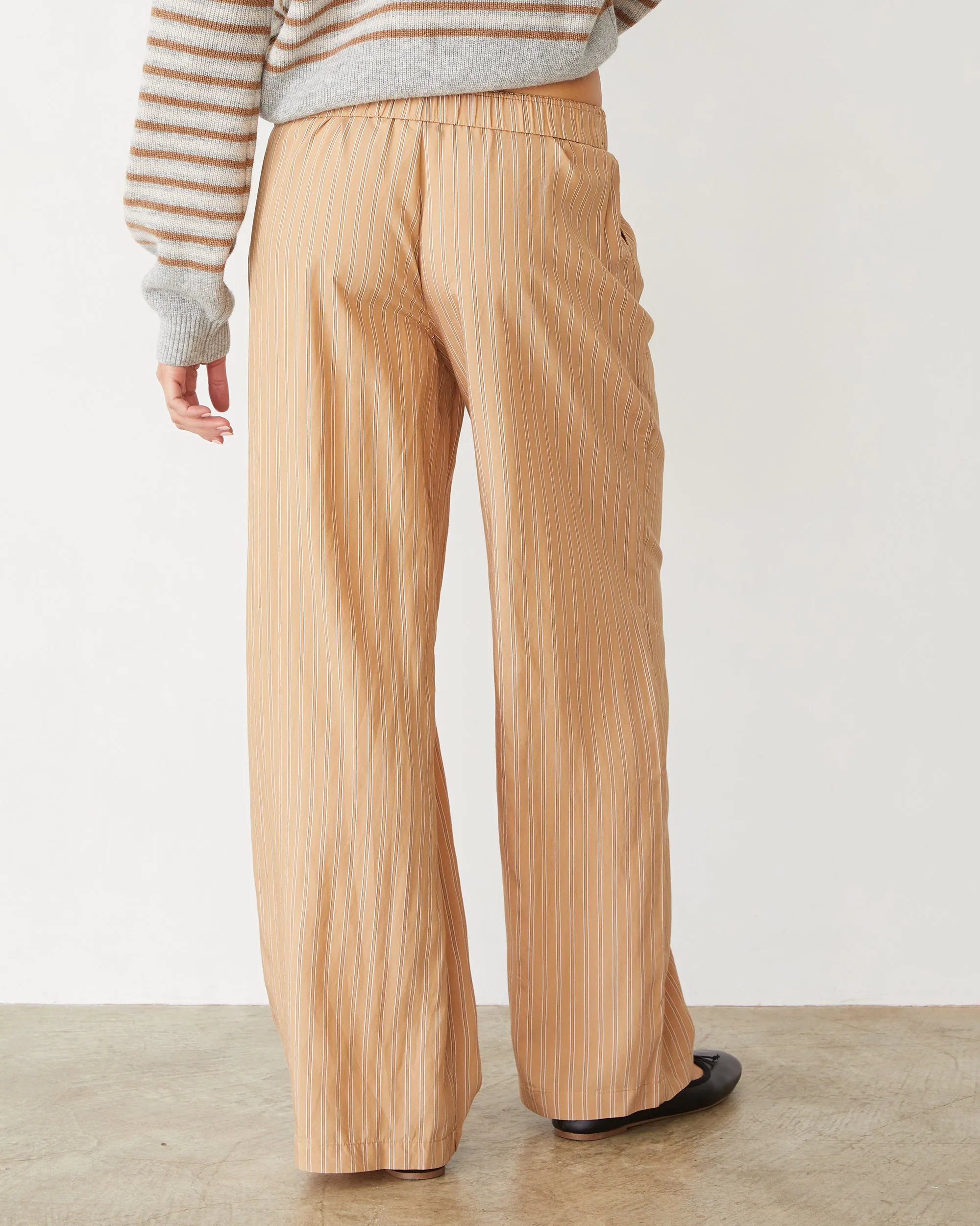 Shape Retention Perfect Movement Stripe Poplin Boxer Pants
