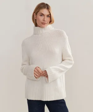 Sweat Absorbing Lining Cashmere Jet Turtleneck