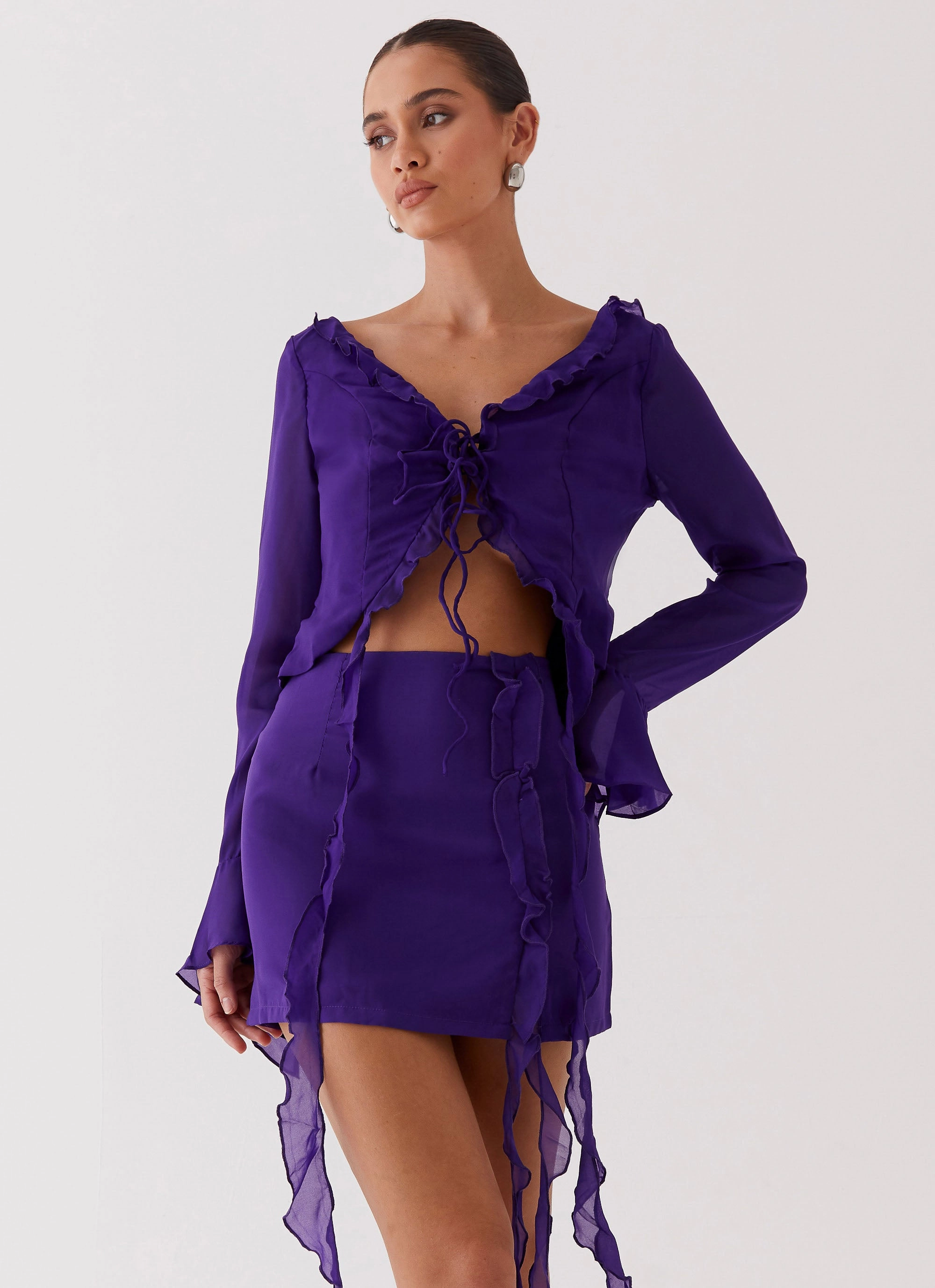 My Favourite Part Mini Skirt - Violet TaglessComfort Double Needle Stitching