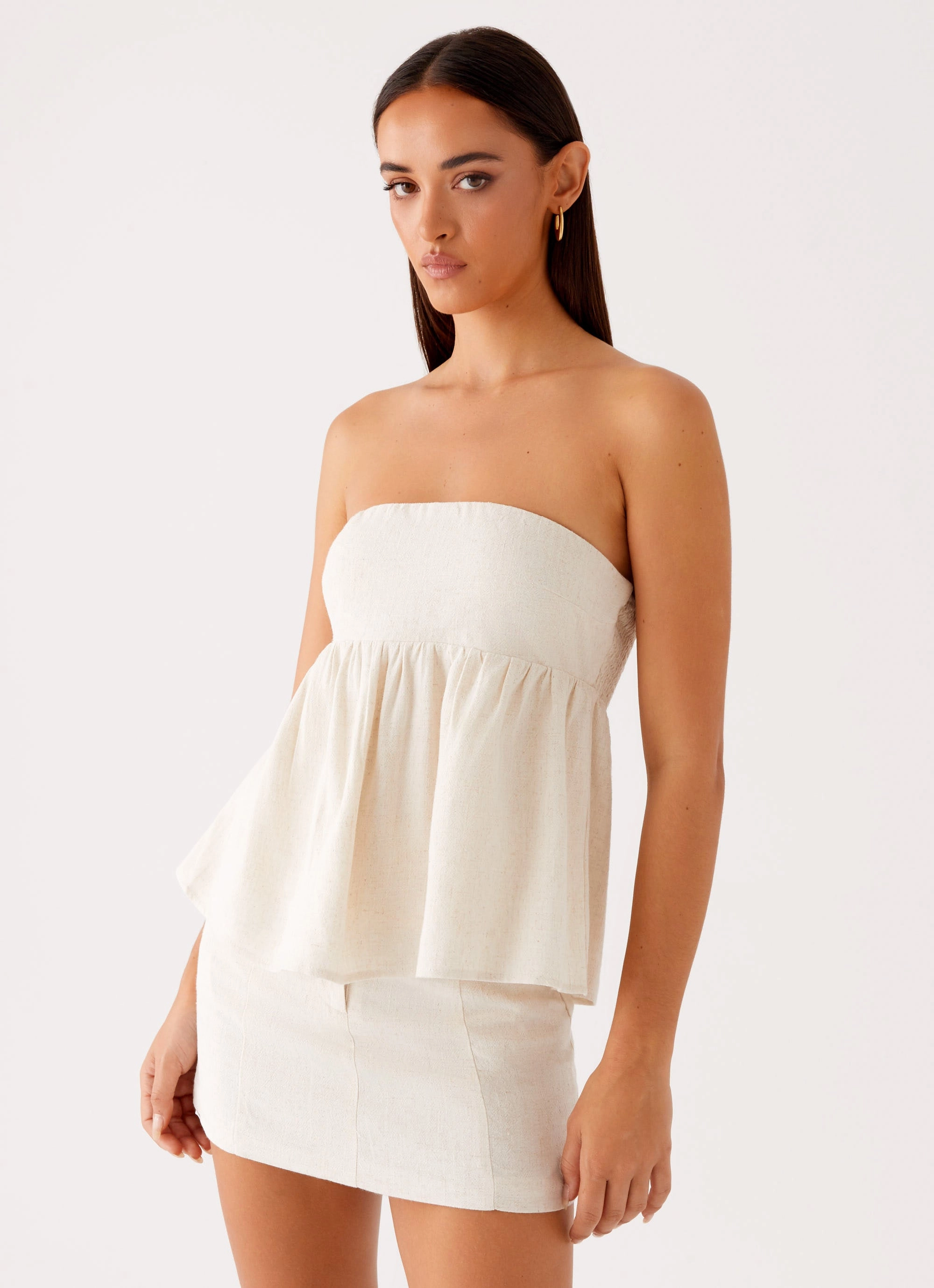 Cassie Tube Top - Oat AntiPillingTreatment BondedSeams