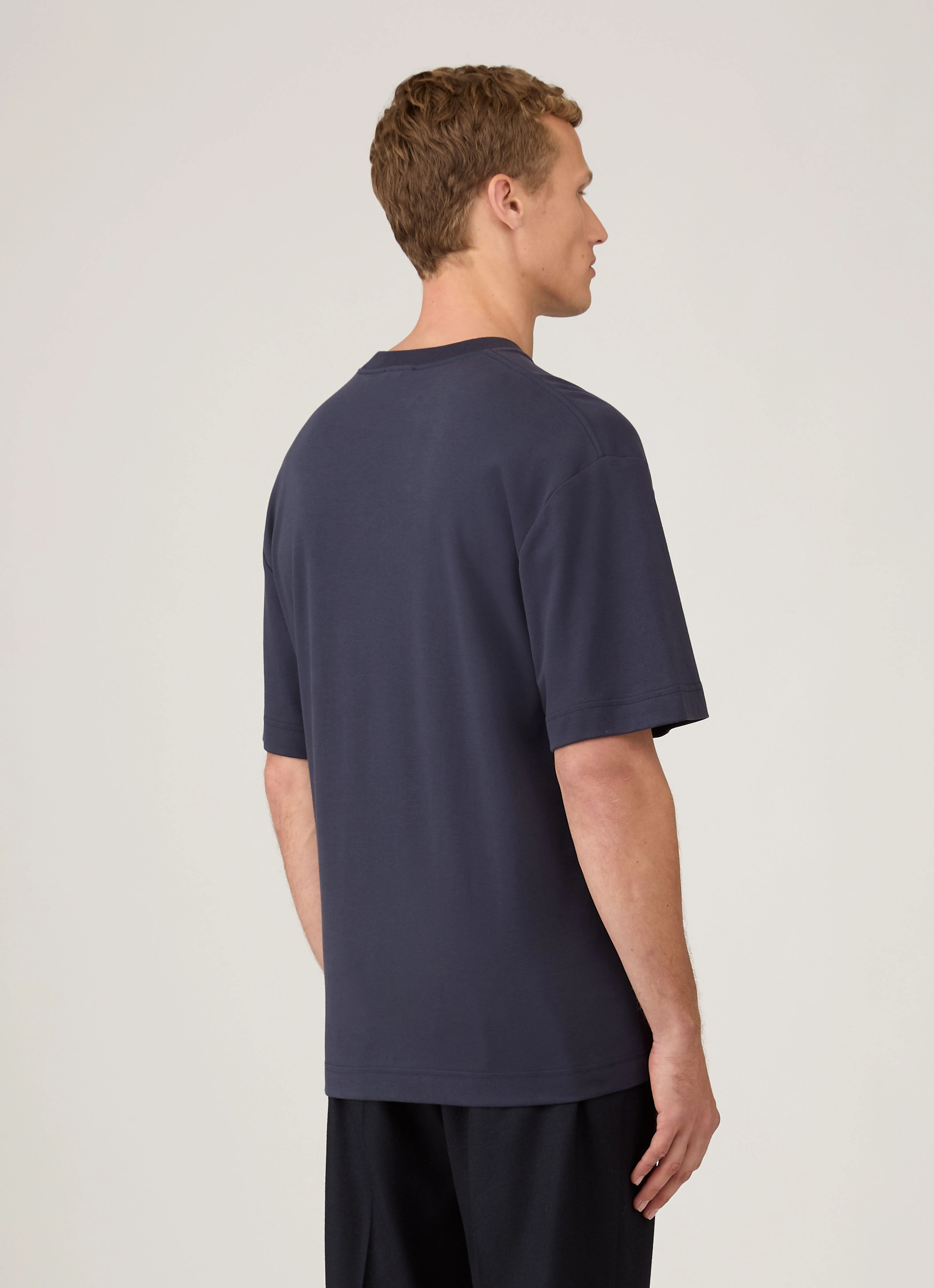Men's Oversized Heavyweight T-shirt in Navy Casual Mode