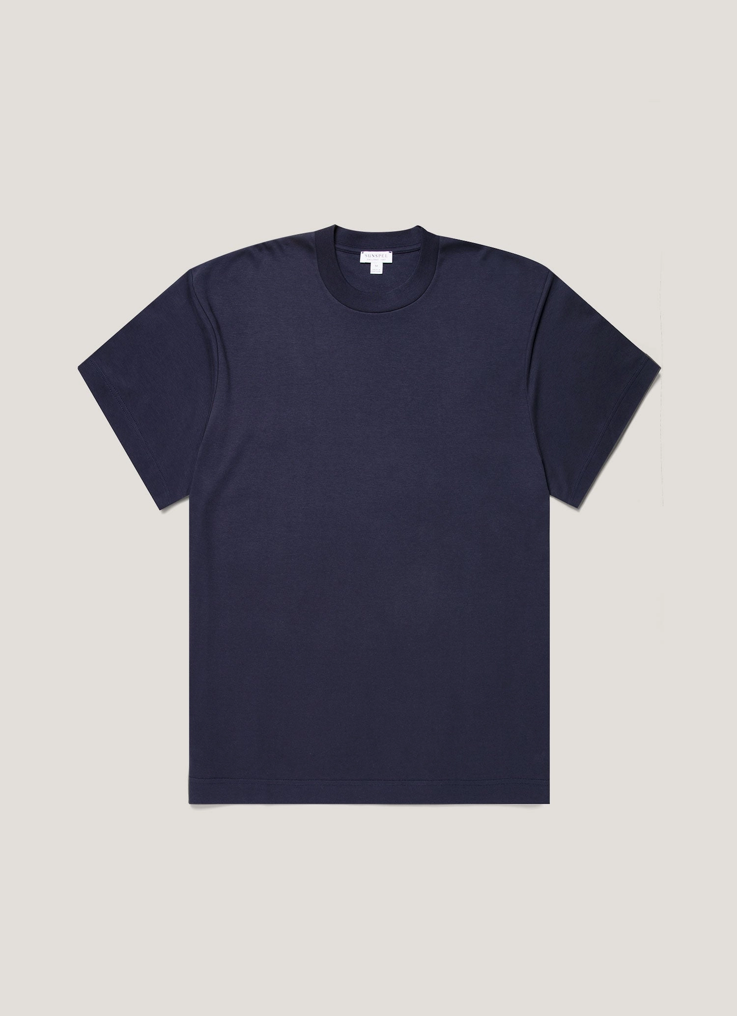 Chilly Day Comfort Men's Oversized Heavyweight T-shirt in Navy