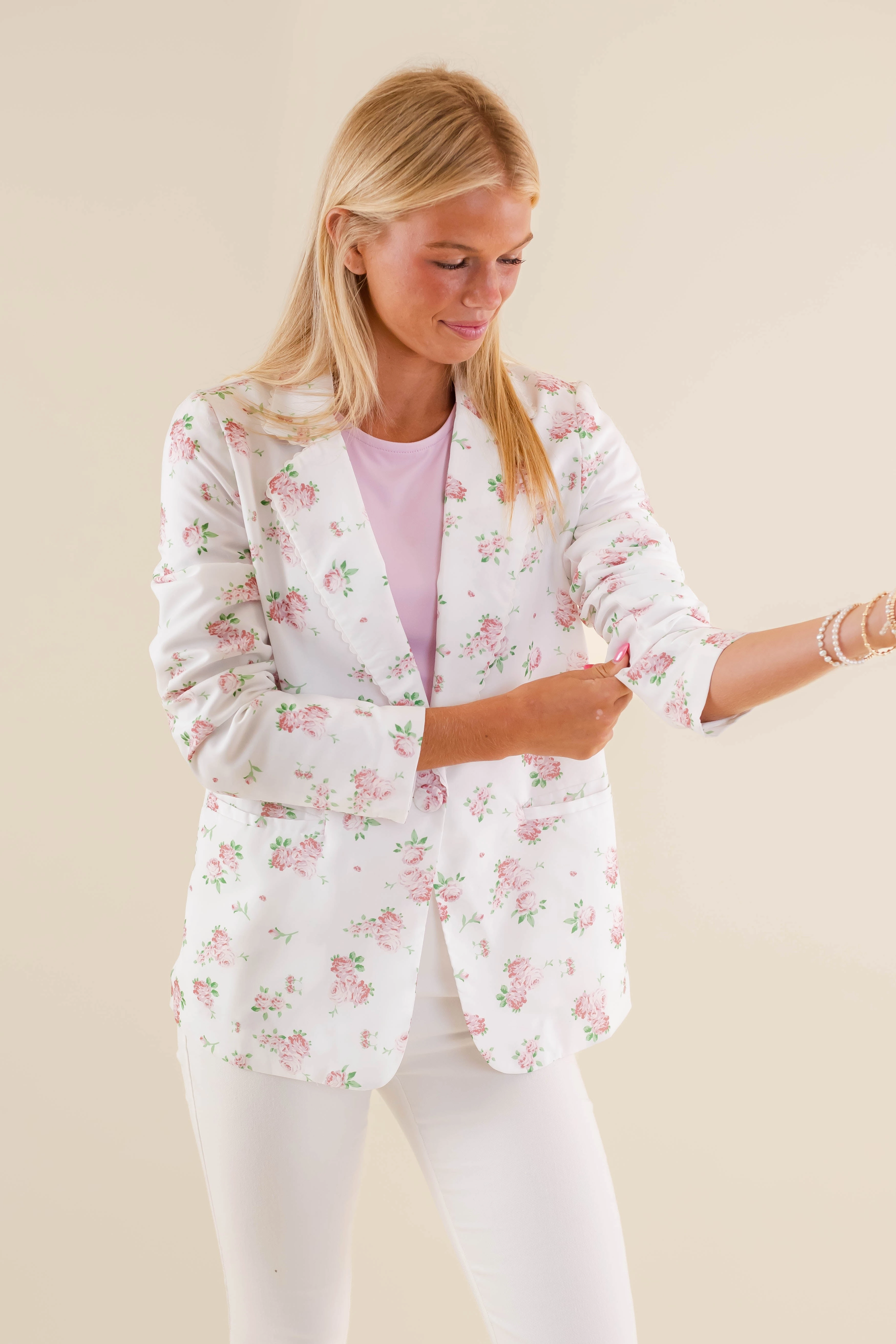 My Dearest Love Blazer-Pink Comfortable Cotton
