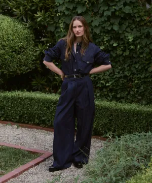 StretchComfortFit Denim Newport Trouser Denim Newport Trouser High Neck Design Reflective Trims