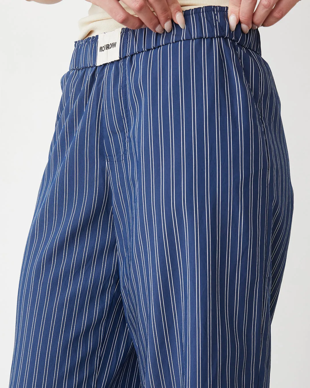Stripe Poplin Boxer Pants Mesh Lined Ergonomic Cut