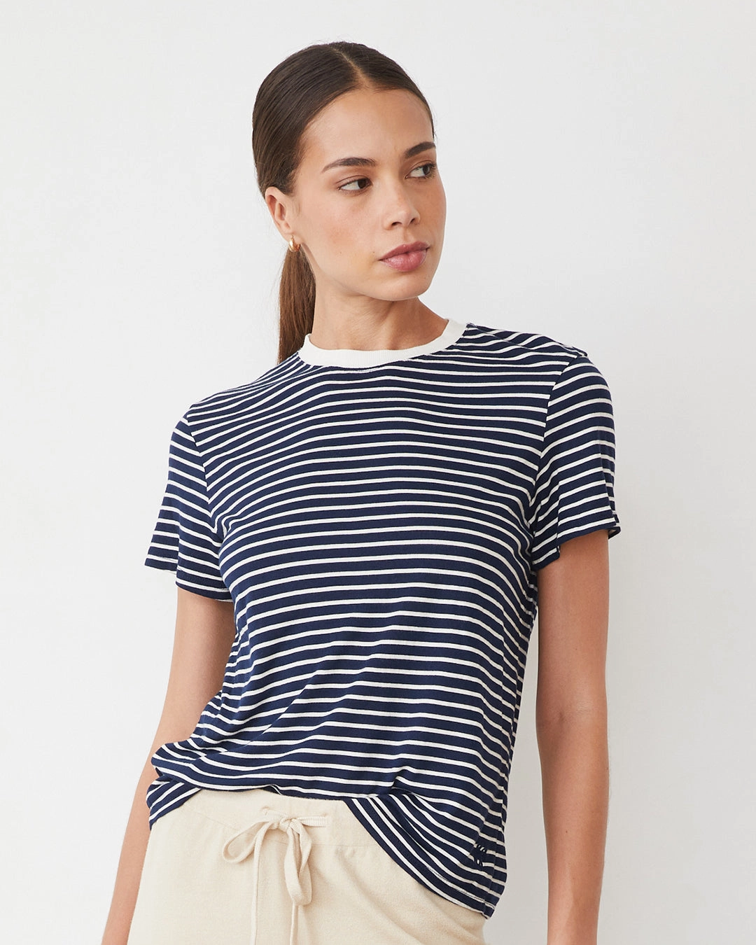 Stripe Basic Crew SleevelessOption