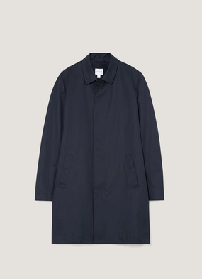 Striped Look Men's Showerproof Cotton Mac in Navy Men's Showerproof Cotton Mac in Navy Collaborate Express