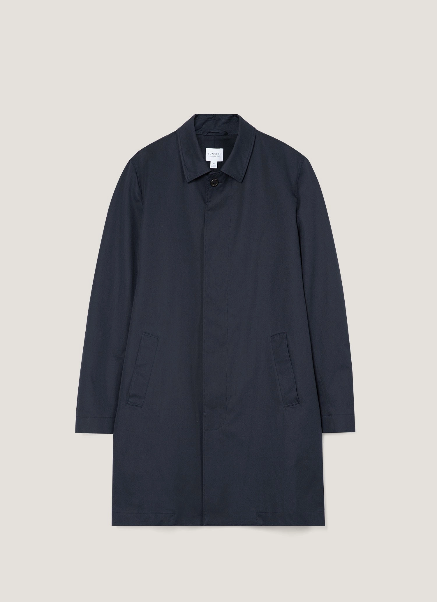 Men's Showerproof Cotton Mac in Navy Collaborate Express