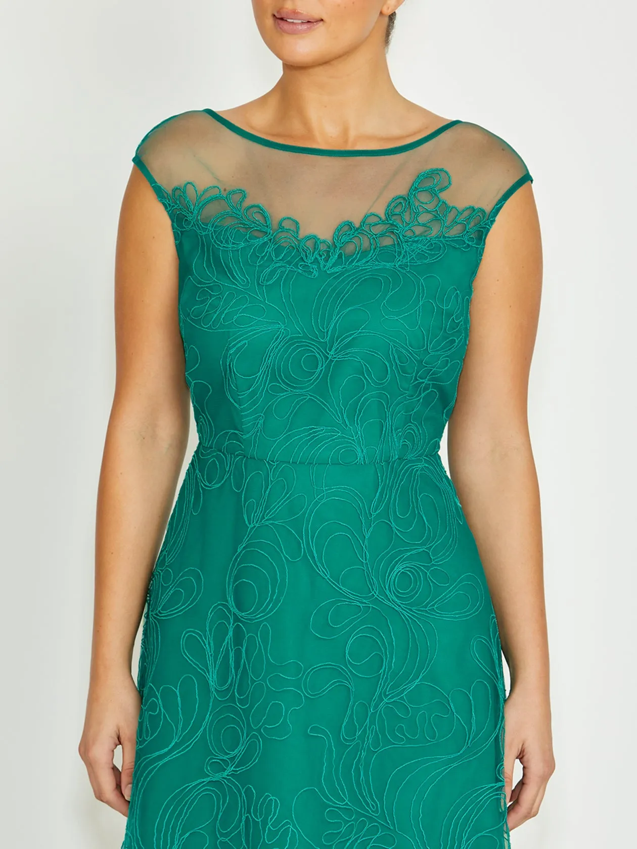 Stellar Sea Green A-Line Dress Flawless Fit Brunch Fit
