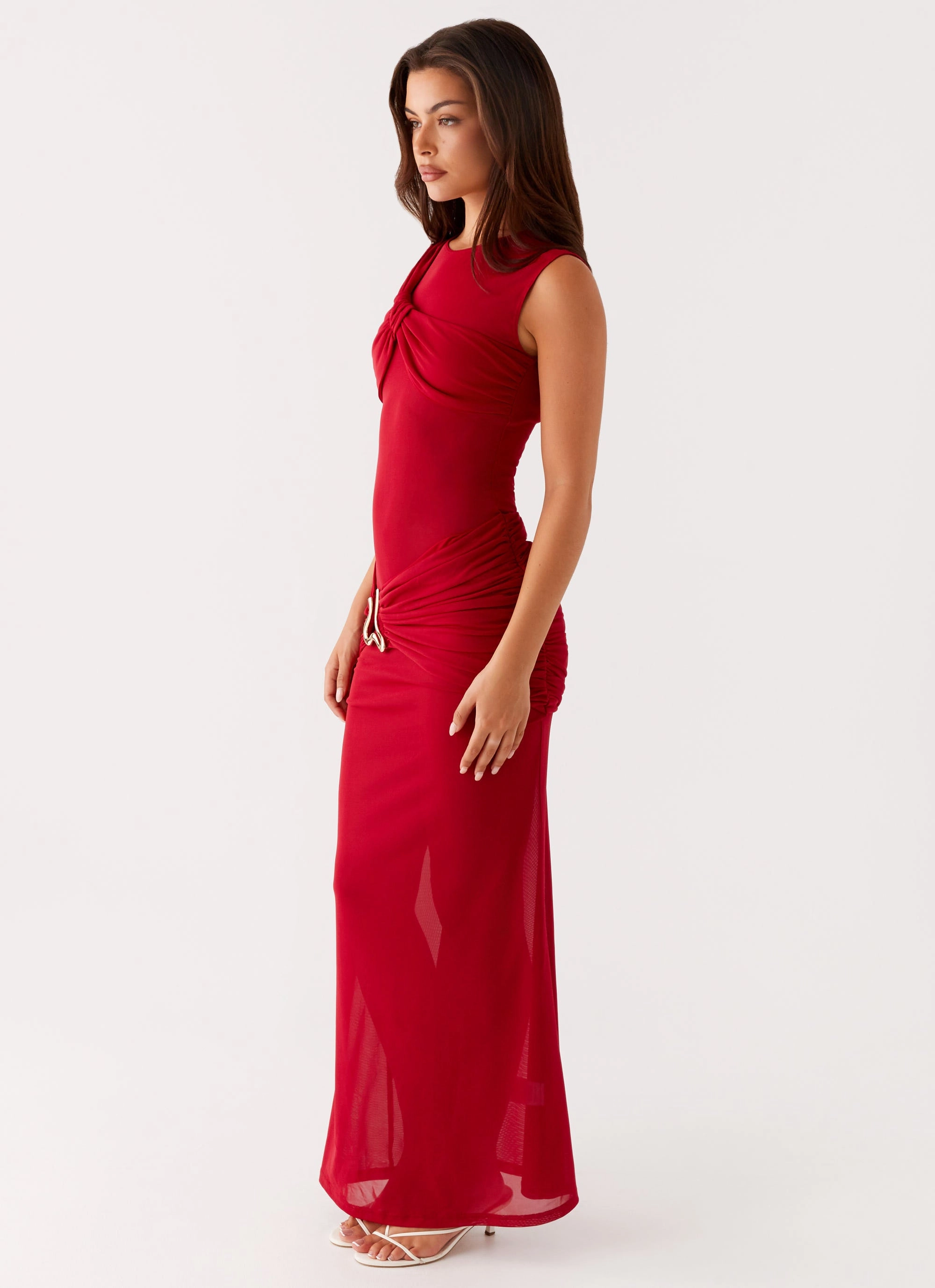Pure Motion Luxe Look Worldwide Maxi Dress - Raspberry