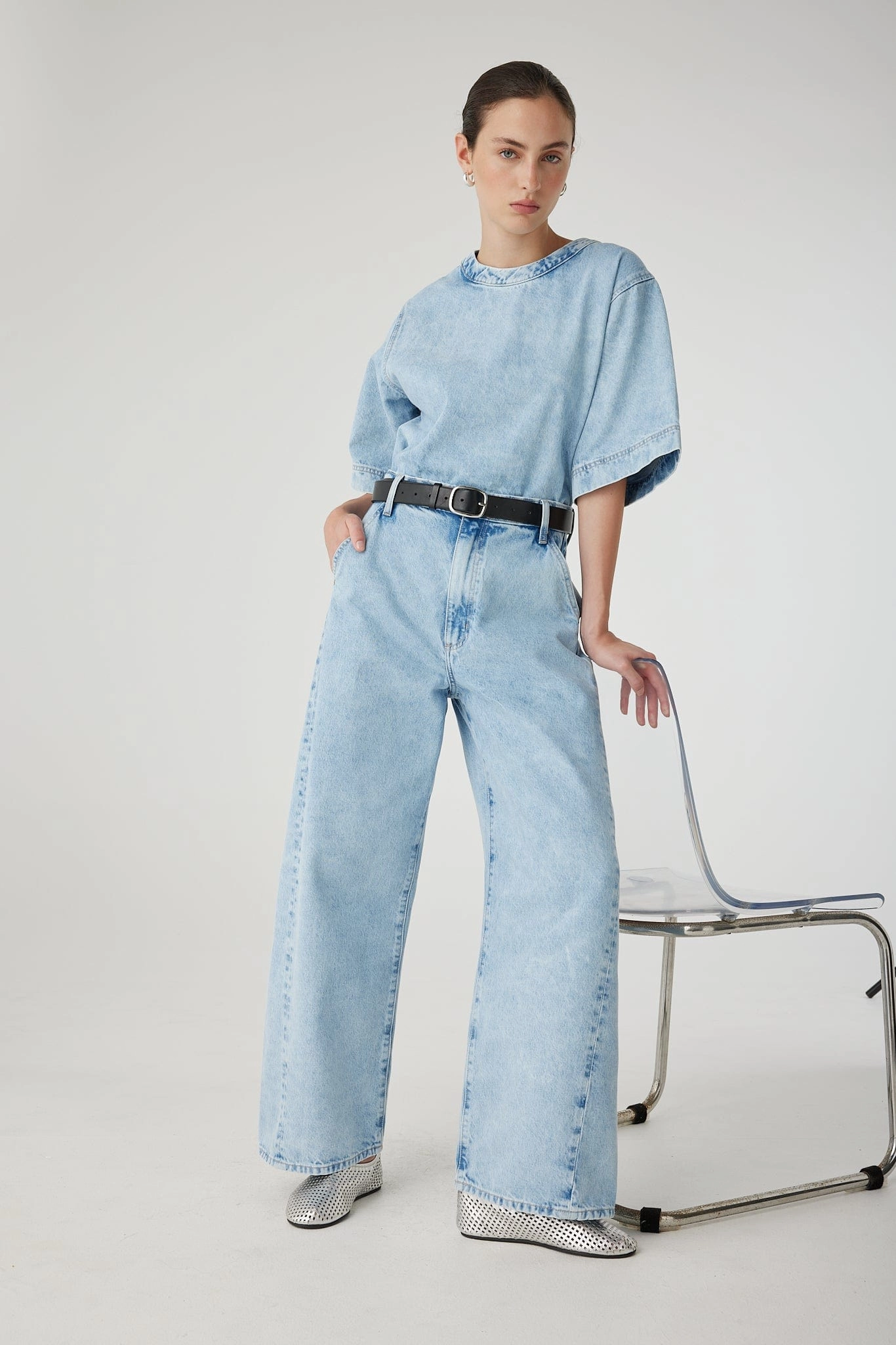 Modern Winter Warmth Loose Luna Jean Cloud Wash