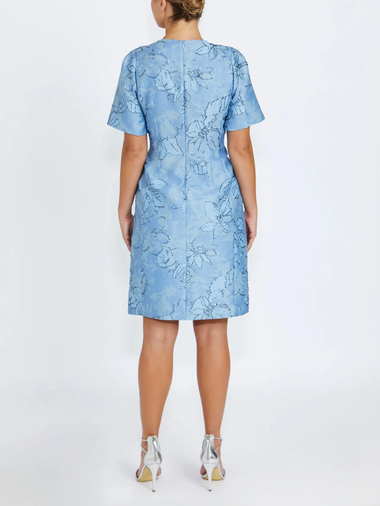 wrap waist Florita Blue Floral Dress