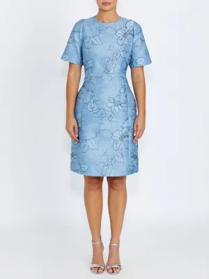 Stylish Fit Florita Blue Floral Dress Day-To-Night Wear Florita Blue Floral Dress