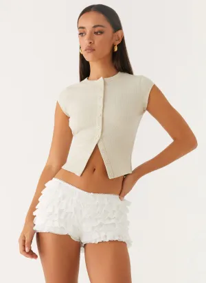 Stylish Wear Pixie Bloomer Shorts - White Pixie Bloomer Shorts - White Sweat Resistant Minimal Vibe