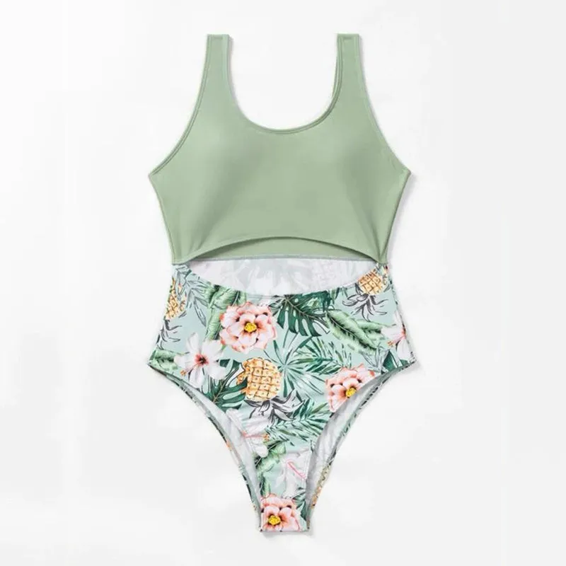Stylish Women's Floral Pattern Summer Beach Swimsuits