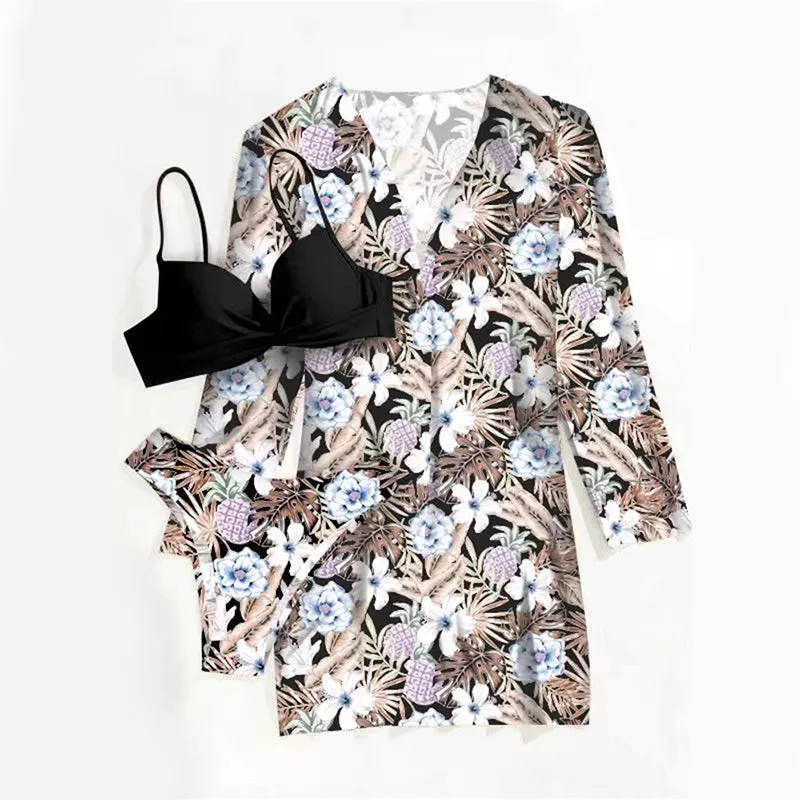 Stylish Women's Floral Pattern Summer Beach Swimsuits